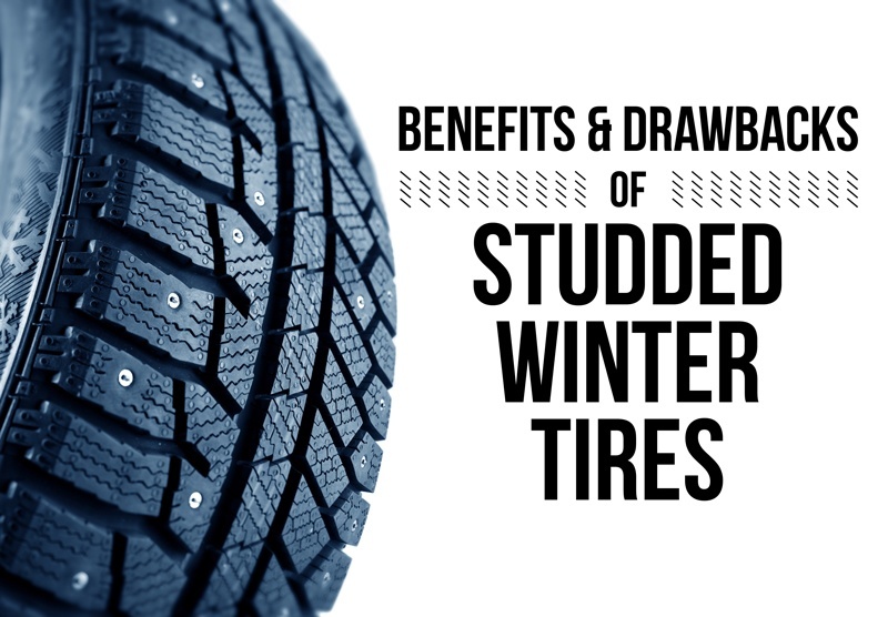 Studded tires are essentially winter tires that have plastic or metal studs for added traction.