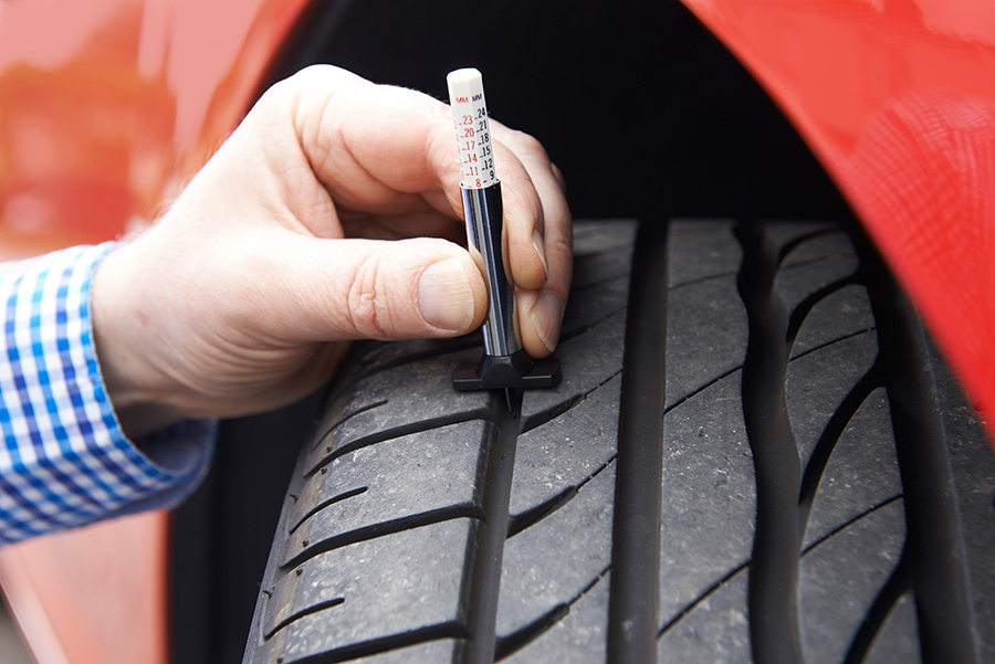 Checking tire treads